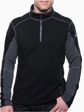 KÜHL Men's Revel 1/4 Zip Fleece Sweater, featuring quick-dry small